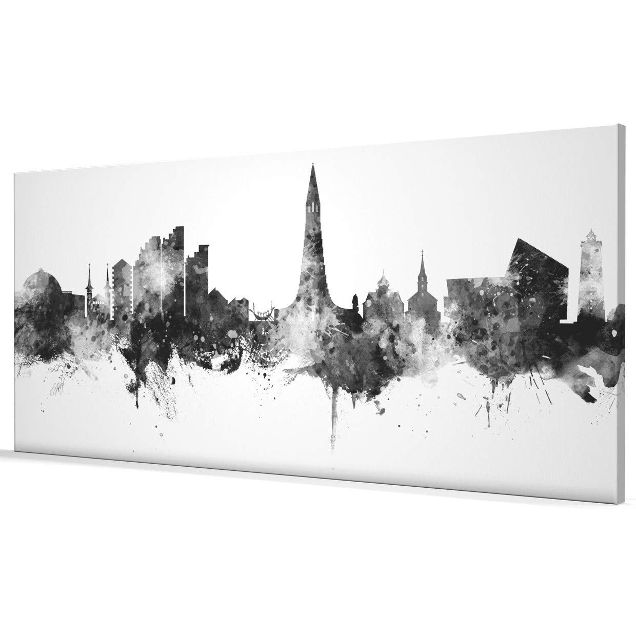 Reykjavík Iceland Skyline Box Canvas Print -14784