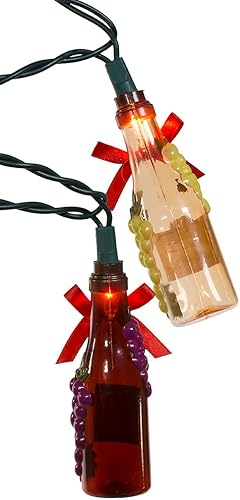 Miniatura 6 de Kurt Adler UL - Botella de vino de 10 luces con juego de luces adhesivas