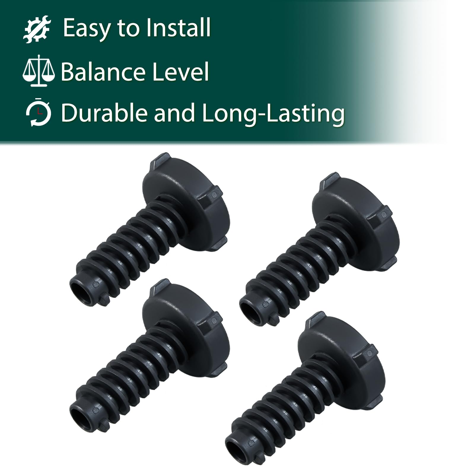 DC61-01722B - Piezas de repuesto para patas de nivelación para lavadora Samsung, patas ajustables, almohadilla de goma, patas de pedestal, pie inferior WA50R5400AV/US WA50R5200AW/US, almohadillas de