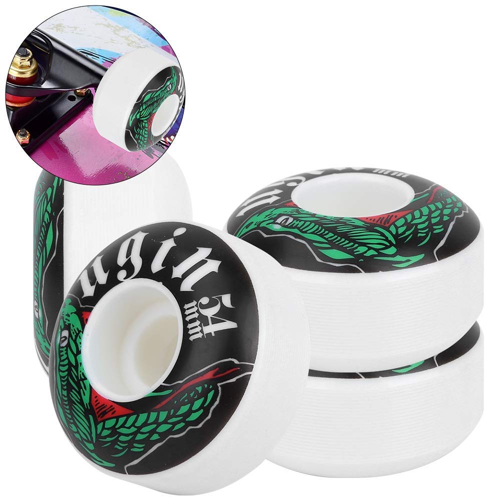 Alomejor Ruote Skateboard Street Cruiser 54x32mm Set 4 Pezzi per Tavola Lunga Accessori Skateboard Ruote Strada Adesive Antiscivolo