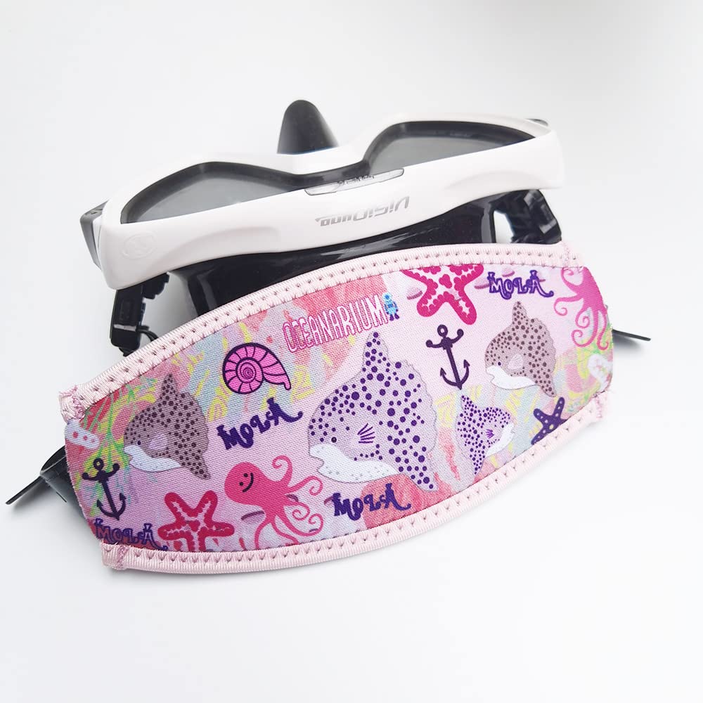 Scuba Mask Strap Cover Neoprene Diving Mask Strap Wrapper for Snorkel Mask for Men and Women-Mola Mola