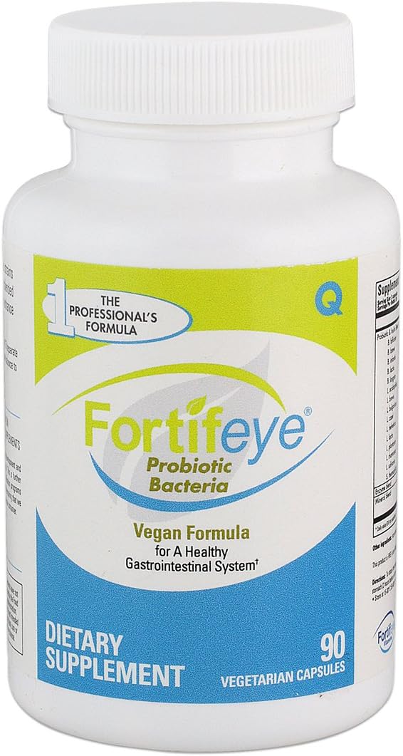 Probiotic Bacteria Natural Vegan Supplement with Digestive Enzymes 90 Capsules 30 Day Supply - Probiotics for Digestive Health Women, Men & Kids, Supports Digestion, Bloating and Ocular Systems