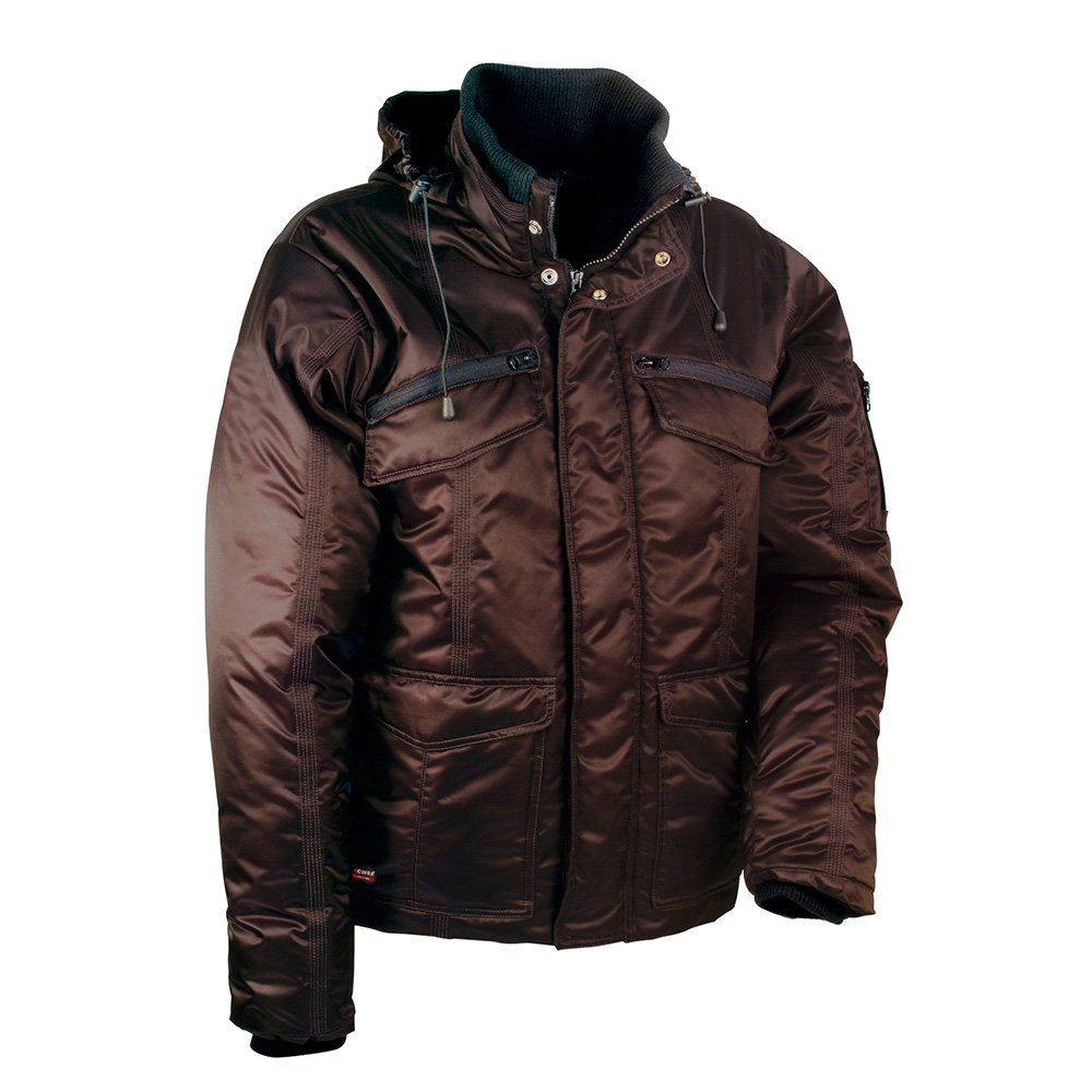 Cofra - Giacca invernale da lavoro, modello: Essen, colore: marrone scuro, 40-00V09500-62