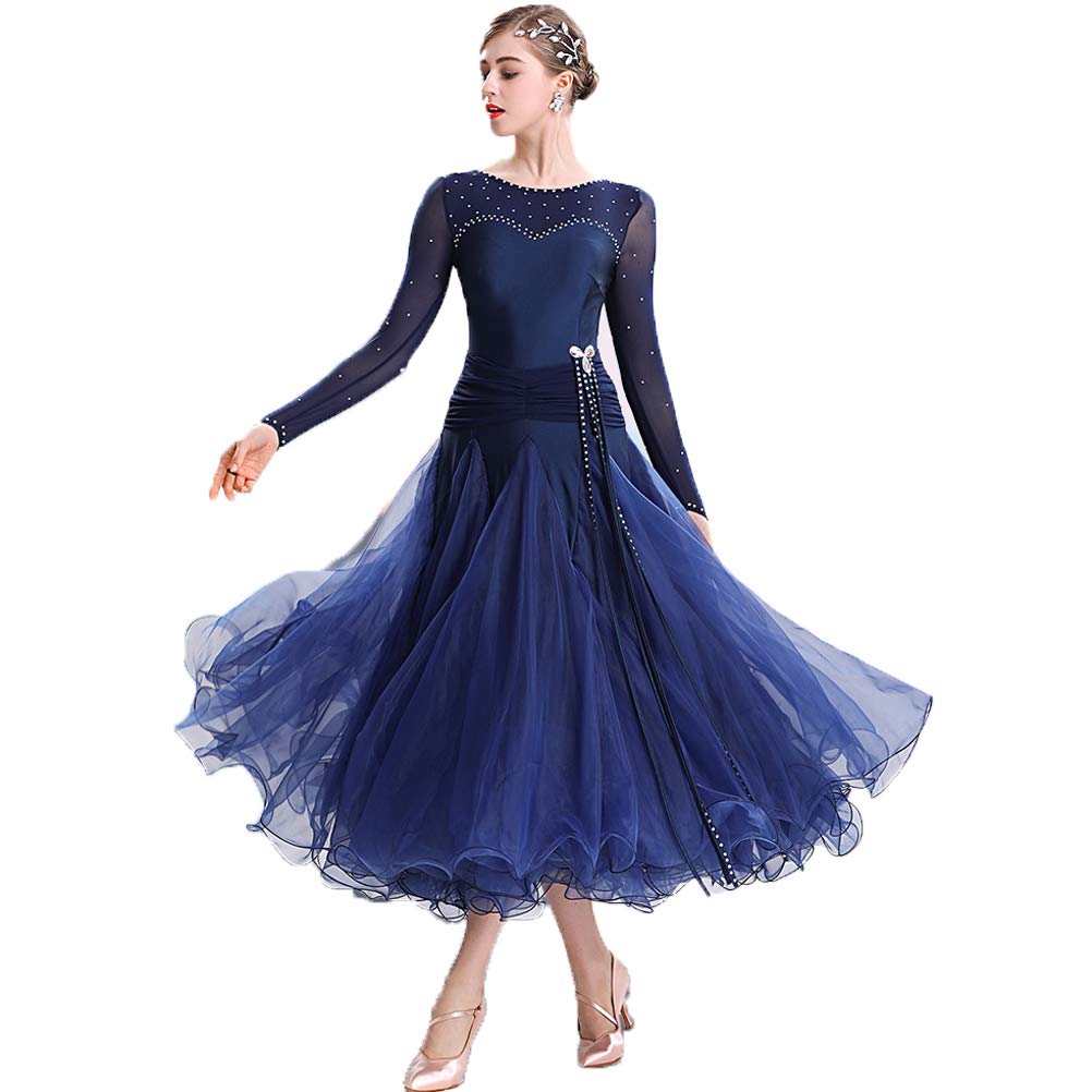 Tanzkleider Damen Standard Tango Gesellschaftstanz Kleider Für Das Walzer Modern Practice Dance Kleid Elegantes Bankett Performance Kostüm