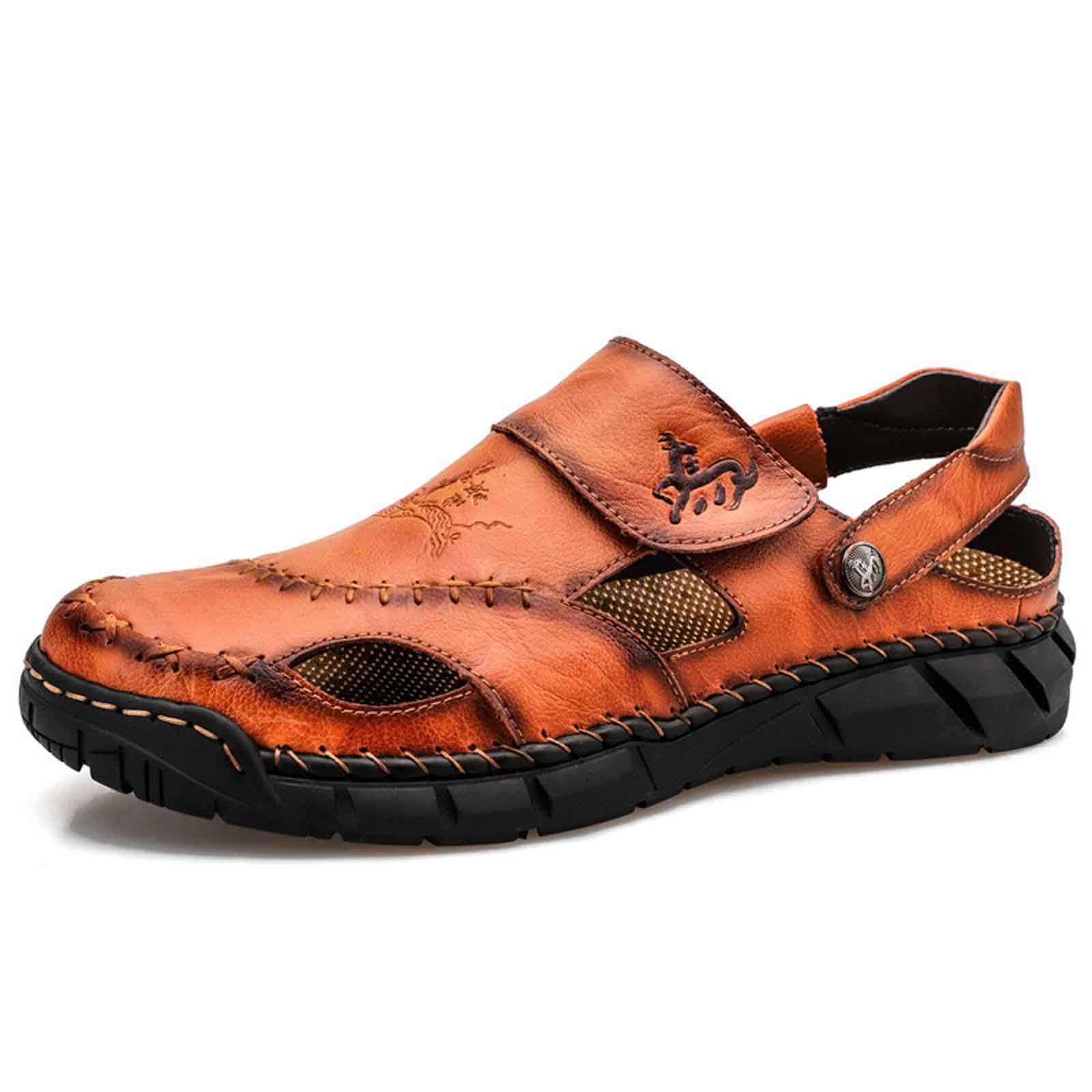 Genérico Sandalias De Verano Hombre Cerradas - Sandalias Transpirables Sin Cordones para Hombre para Caminar De Forma Informal En La Playa CóModas Ligeras Y Planas Calzado De Verano para Exteriores