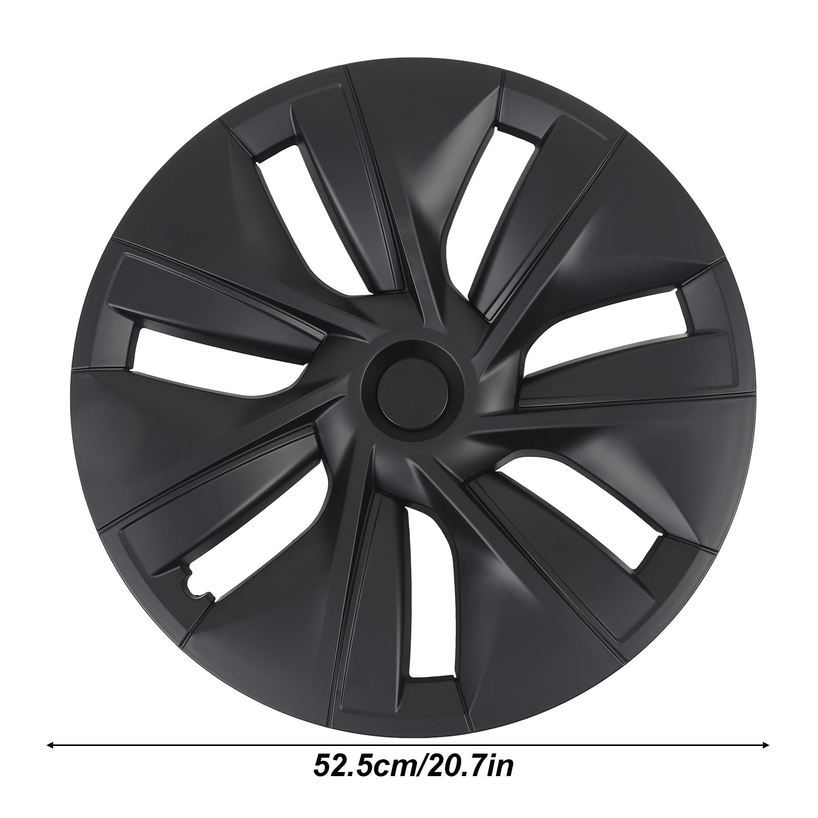 Enjoliveurs de Roue Modèle Y 19, 4 Pièces Enjoliveurs de Roue 19, Protection de Jante Noire Mate 19, Résistant aux Rayures, élégant et Cool, Remplacement pour Modèle Y 2020 à