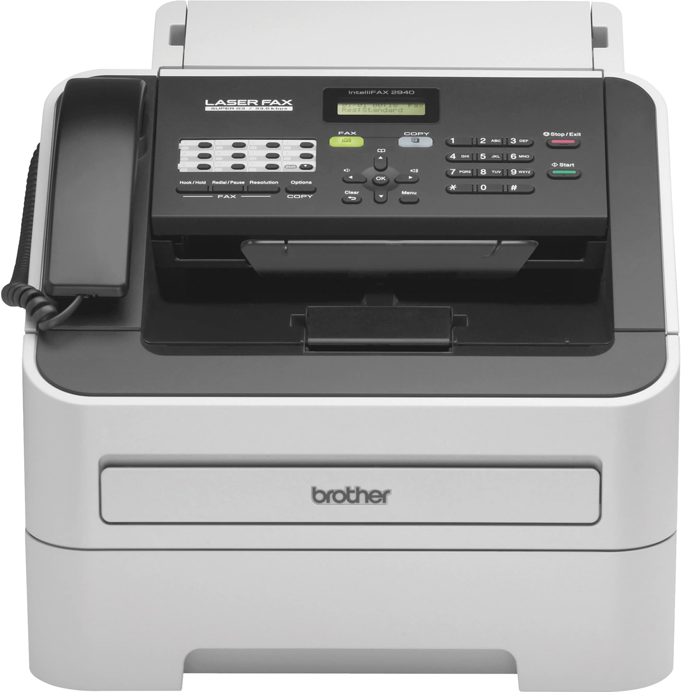 BRTFAX2940, IntelliFax 2940 Laser Printer, 1 Each, Gray