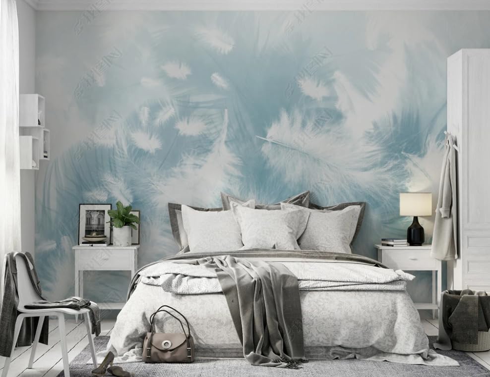 Papier peint intissé bleu watercolor mural pour chambre poster géant