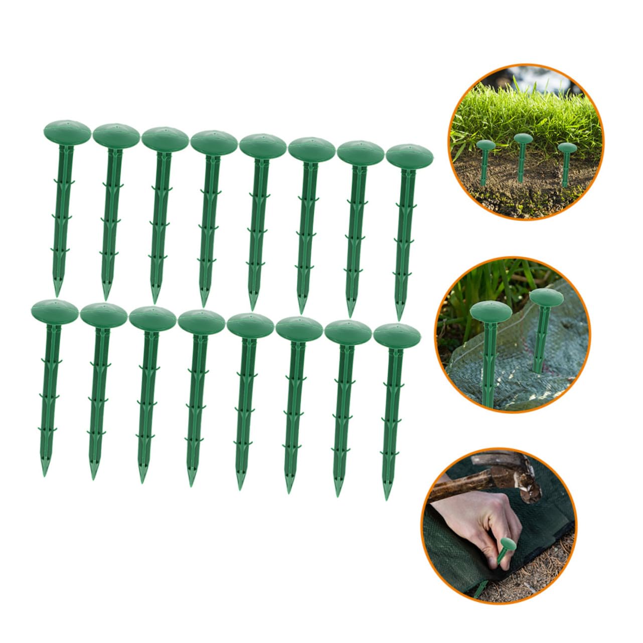 Piquets de Sol en Plastique 150 Pièces pour Toile de Jardin