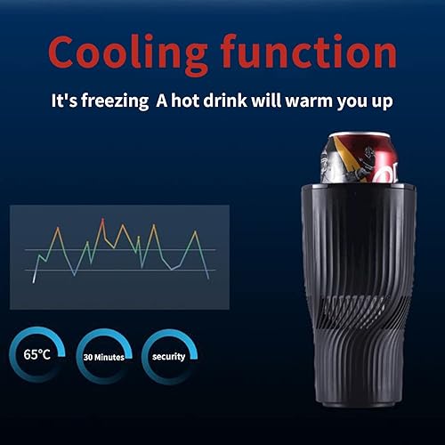 Miniatura 5 de Yesinaly Enfriador de tazas 2 en 1 para automóvil, calentador inteligente de control de temperatura, soporte de taza de automóvil inteligente