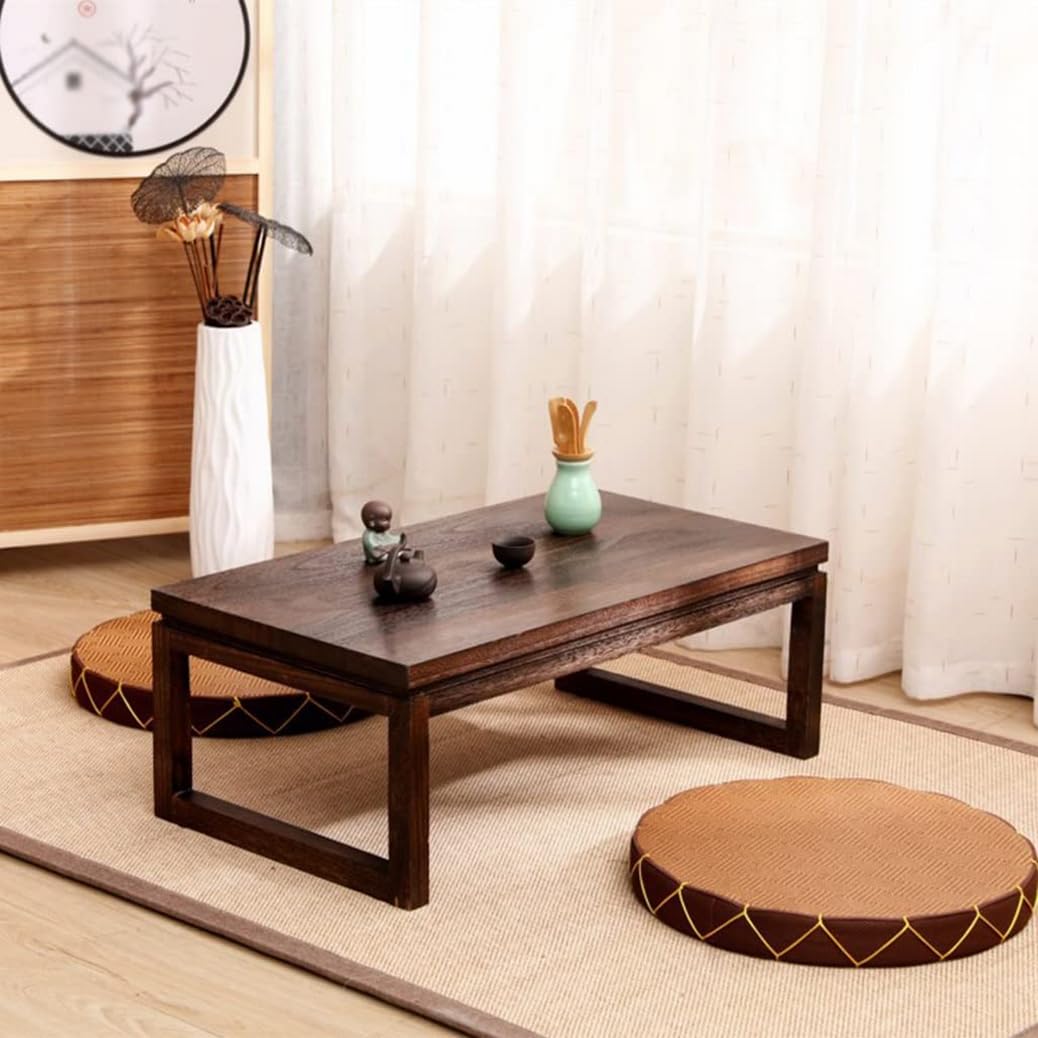 Cojín redondo hecho a mano para tatami, cojín de meditación, tejido a mano, para yoga, meditación zen, para tatami, suelo y ventana, 45 cm
