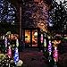 MRHEPHAESTUS Solar Garden Lights, Solar Delphinium Flowers Lights 4 Pack 80 LEDs, Waterproof Outdoor Light Two Lighting Modes for Outside Wedding Party Garden Yard Patio Lawn Decor