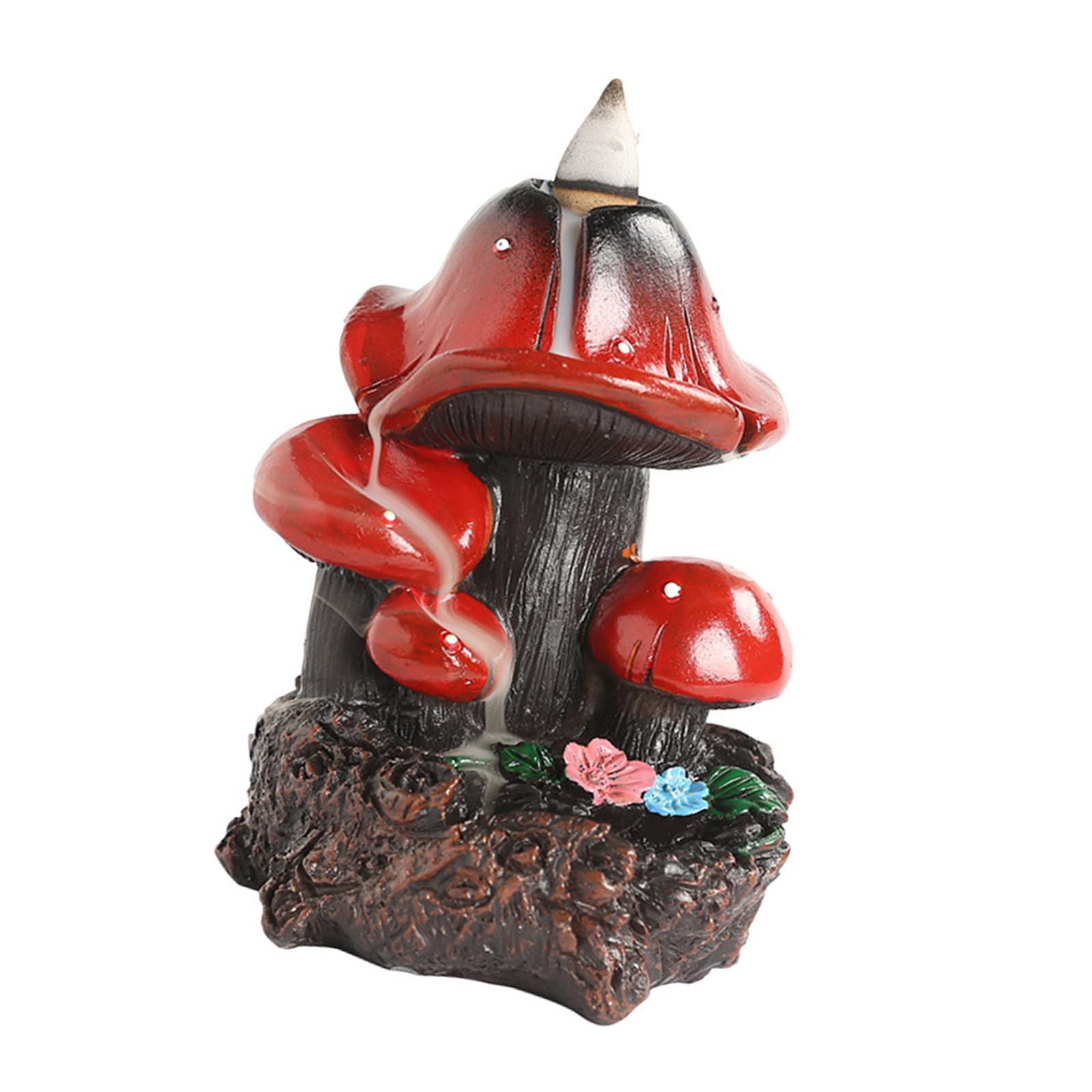 Jazuaiao Tranquils Mushroom Backflow Censer Resin Craft for Continuous Scent Release in Various Setting Room Decors Diffuser