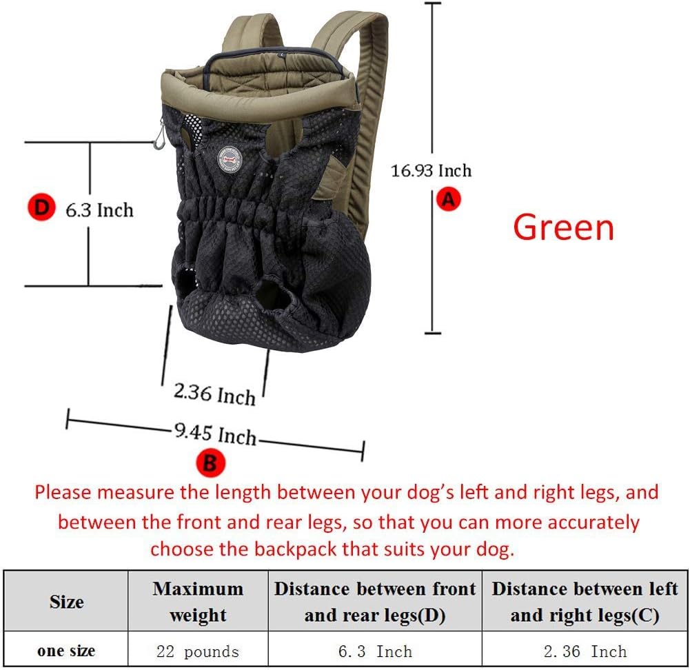 Coppthinktu Dog Muzzle Soft Mesh Muzzle for Small Medium Large Dog Mouth Guard & Dog Carrier Backpack Pet Front Carrier Backpack Legs Out Dog Chest Carrier