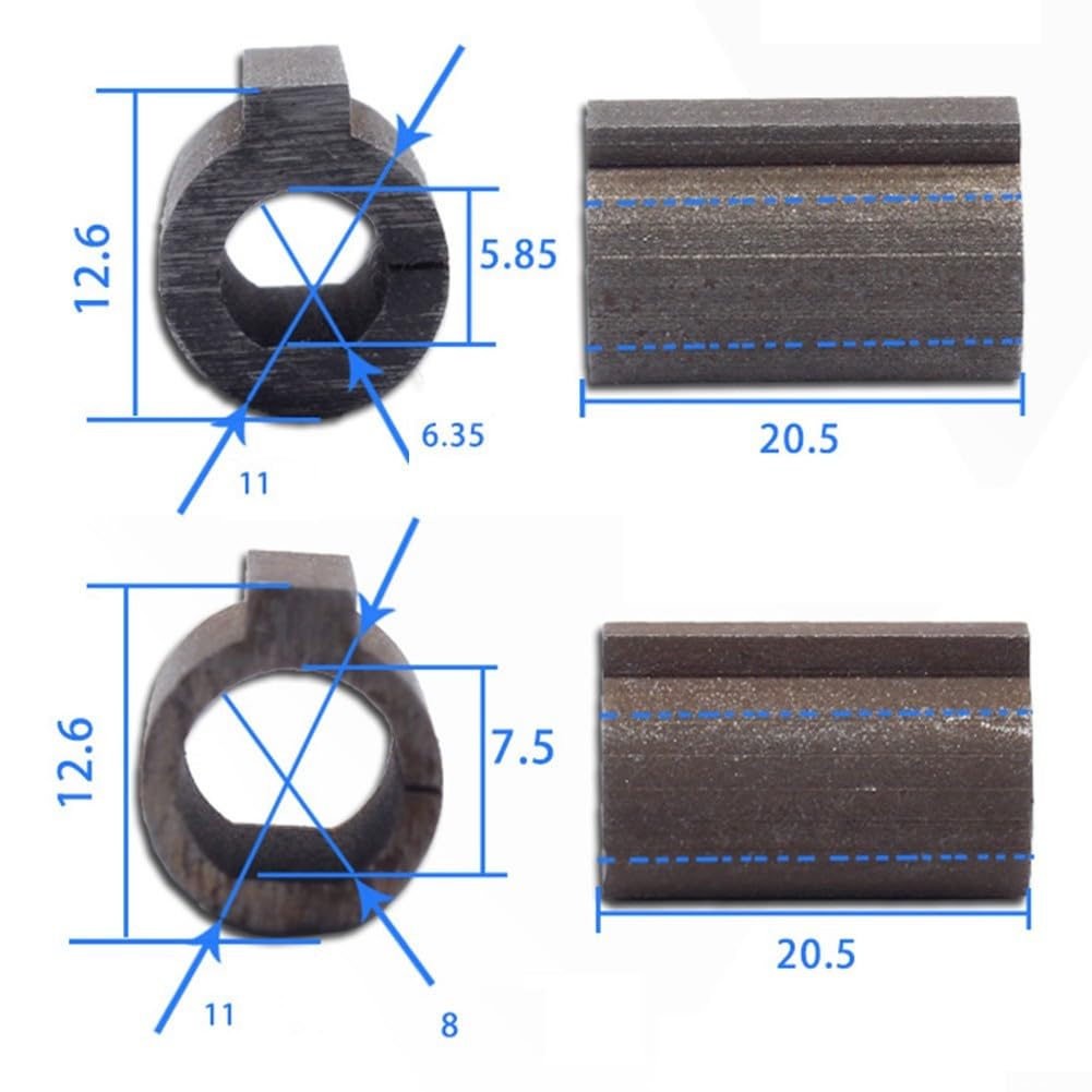 Per riduttore a vite senza fine compatibile RV030 adattatore manicotto albero per 6 alberi motore da 35 mm o 8 mm (8 mm)