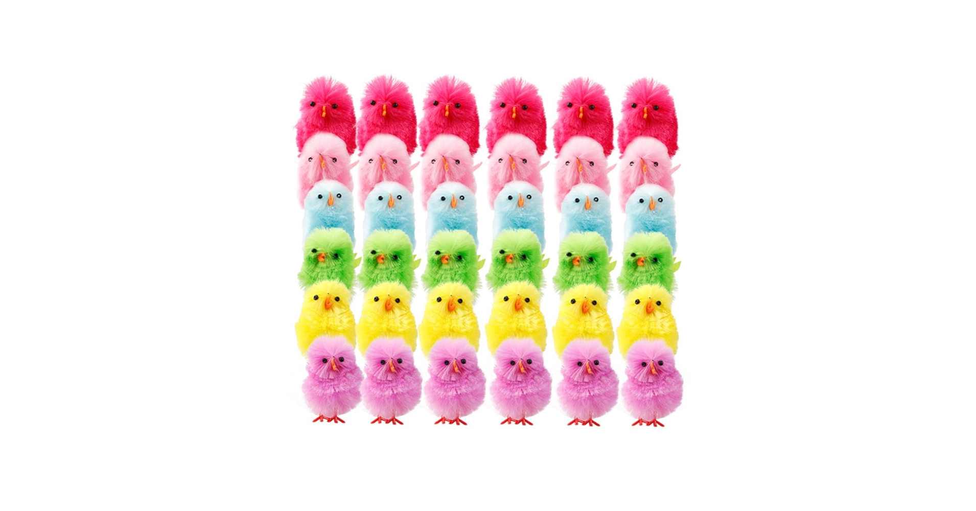 Amazon.co.jp: ミニイースターひよこ、36個のカラフルな