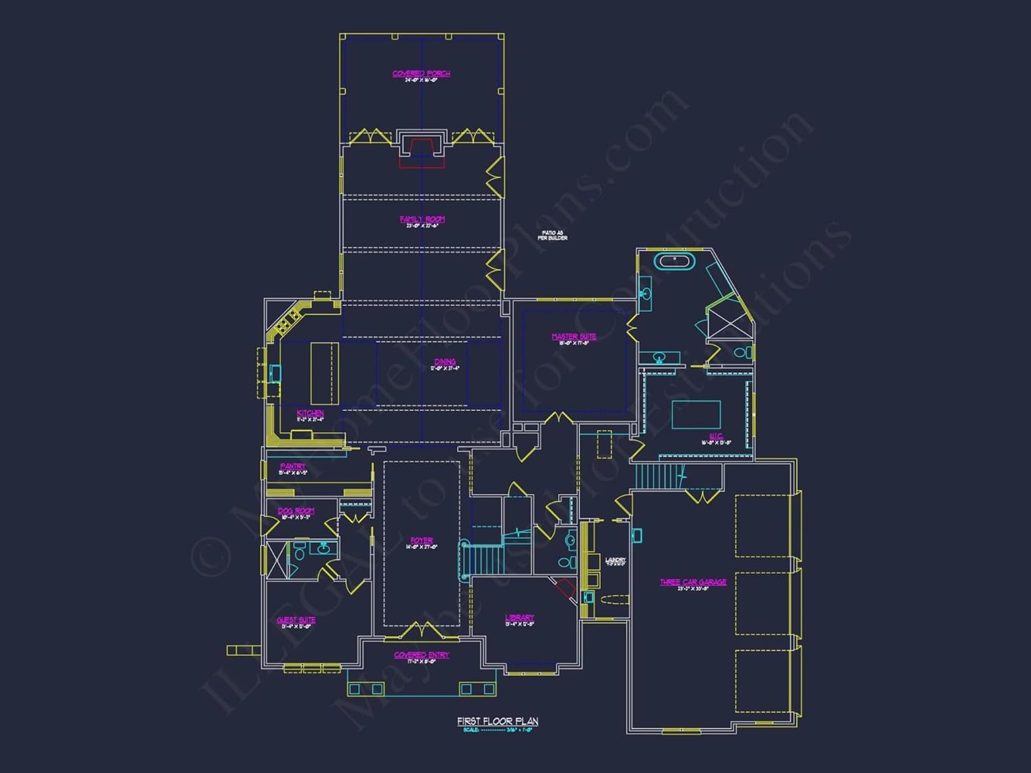 19-1299 HOUSE PLAN - Modern Farmhouse Plan - 4-Bed, 3.5-Bath, 3,200 SF