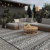 EVOCAMP Outdoor Teppich 270x400 cm, Kunststoffteppich, wetterfest und leicht, Picknickdecke für den Outdoor-Bereich, Vorzeltteppich aus Kunststoff-Fasern