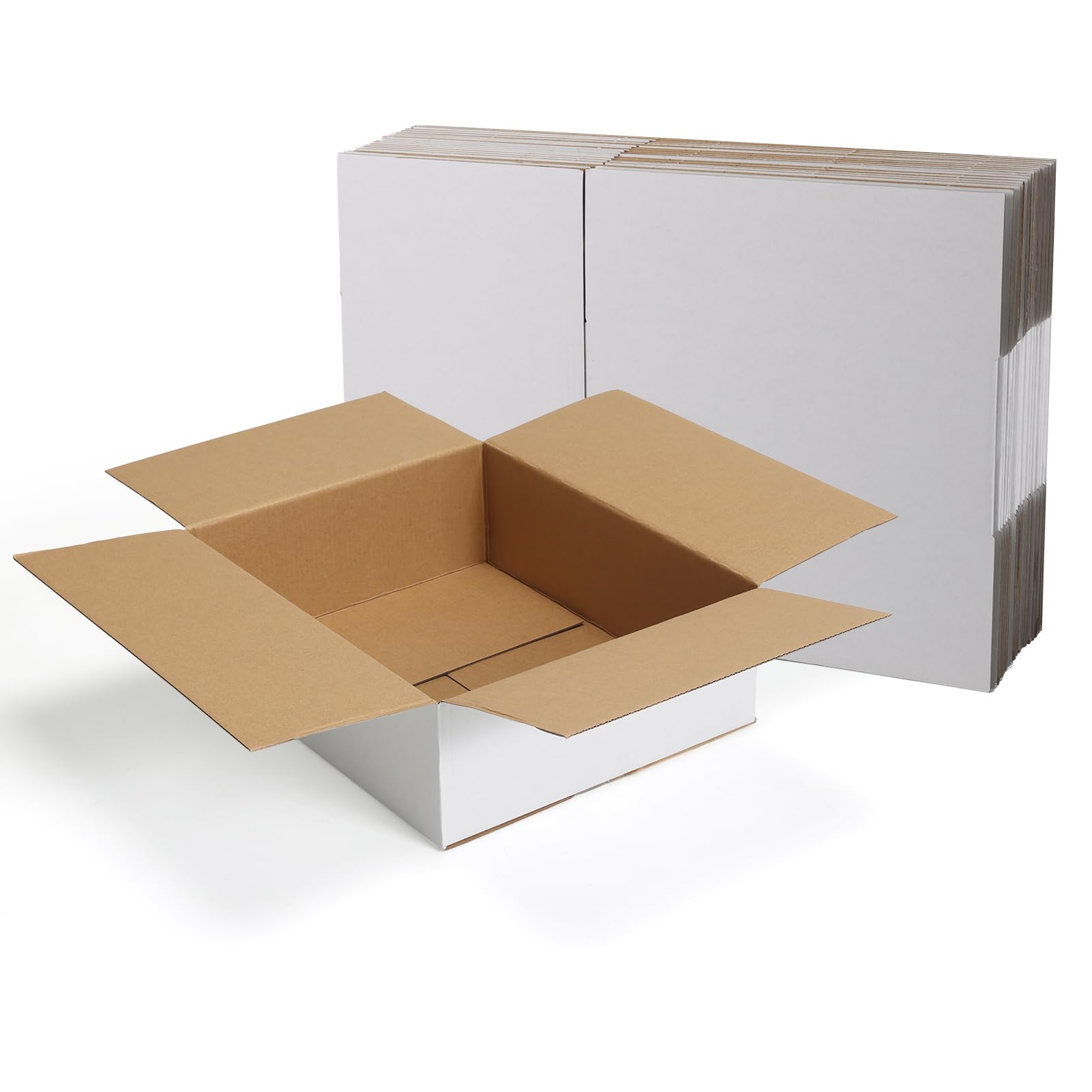HORLIMER Scatole Cartone in Cartone Ondulato, Confezione da 15, Scatole di Cartone per Imballaggio e Spedizione,30.48x25.40x10.16cm