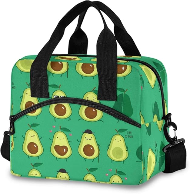 Mnsruu Lunch Bag Tote Bag Funny Avocado Lunch Bag for Women Lunch Box Insulated Lunch Container