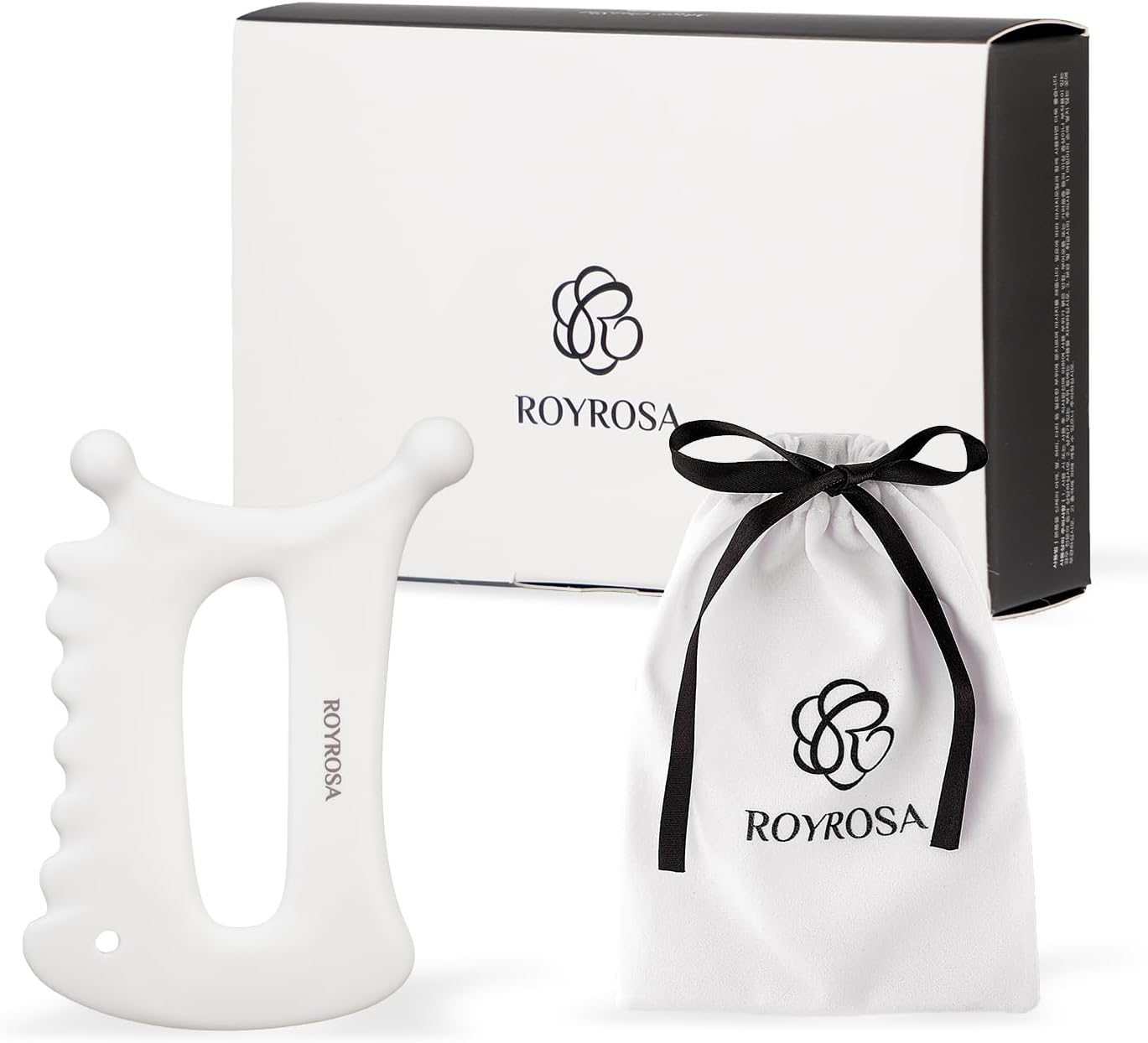 ROYROSA® 로이로사괄사 K-Beauty, 100% Ceramic Guasha, Facial and Body Acupuncture Therapy, Reduce Fine Lines and Wrinkles, Made in South Korea Guasha_Mini