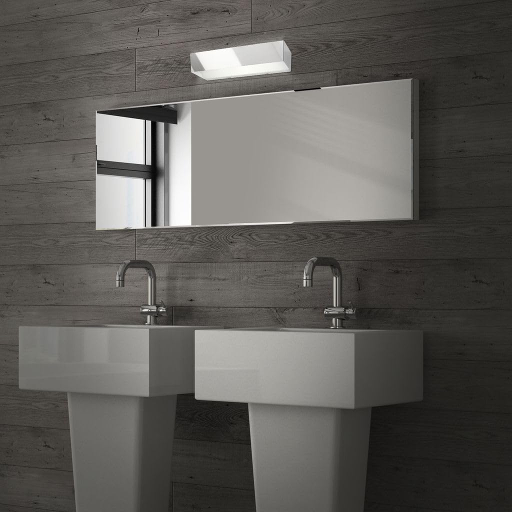 BRILONER - LED Badezimmer Wandleuchte, LED Wandlampe für den Innenbereich, Wandstrahler für den Außenbereich,, Schutzart IP44 gegen Spritzwasser, Chrom