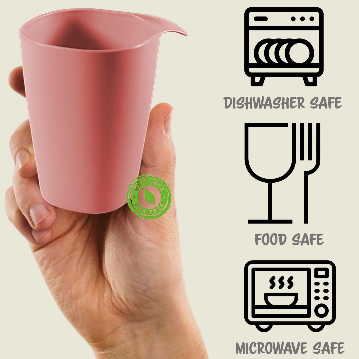 CALIPSO Set di stoviglie da campeggio per 1 persona | stoviglie in plastica infrangibili, 3 pezzi da campeggio, set di stoviglie per giardino, stoviglie in plastica con piatto, ciotola, tazza e posate