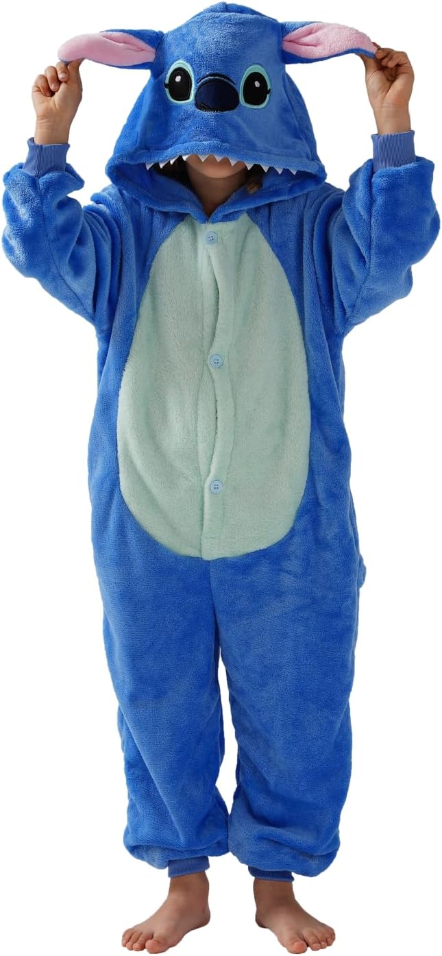 Unisex Children Animal Onesie Pajamas,Kids Flannel Halloween Cosplay Costume/Homewear/Sleepwear