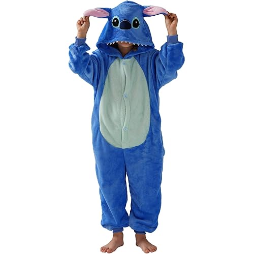 Unisex Children Animal Onesie Pajamas,Kids Flannel Halloween Cosplay Costume/Homewear/Sleepwear