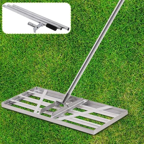 Raschietto XXL 85x35 cm | Manico regolabile 2 m | Rase Rase Rase Sanden Topdressing Superfici Lawn Leveler Giardino Livellamento