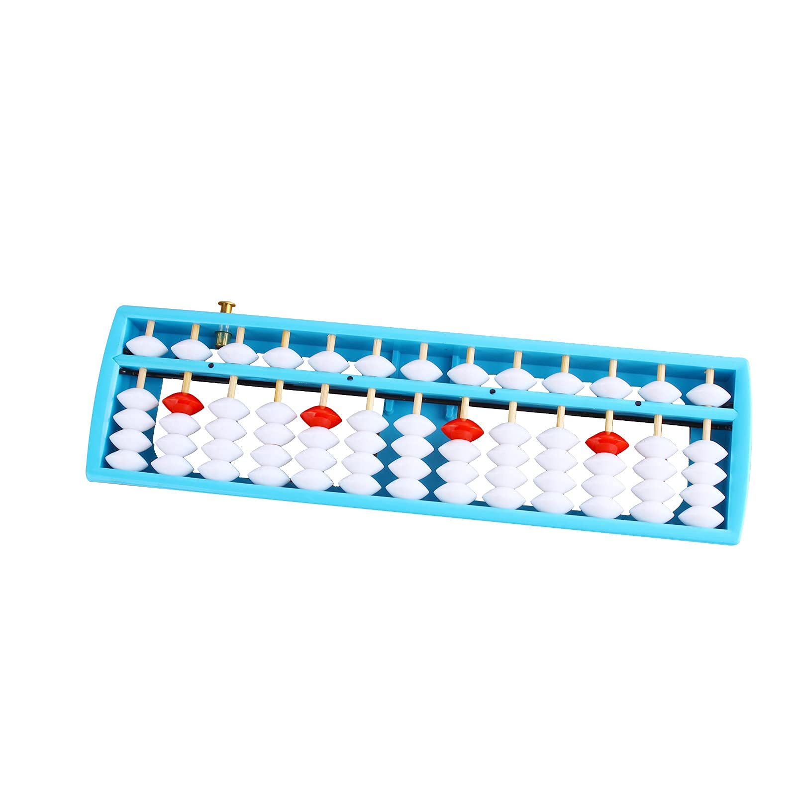 Larcele Perle Arithmetik Abacus Compteur avec Bouton Reset Fournitures Scolaires pour étudiant 13 colonnes SP-02 (Bleu 1)