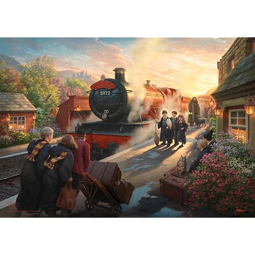 MIGHTYPRINT Harry Potter – Hogwarts Express by Thomas Kinkade Studios - Durable 24” x 17 Wall Art – NOT Made of Paper – Officially Licensed Collectible