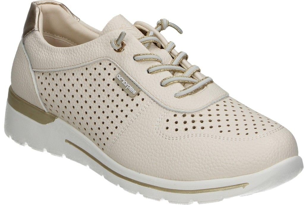 amarpies | Zapatos con Cuña Mujer – Zapatos Casual– Zapatos con Cordones Decorativos – Slip On – Cuña Baja y Cómoda – Versátiles y Combinables – Modelo AHI30066