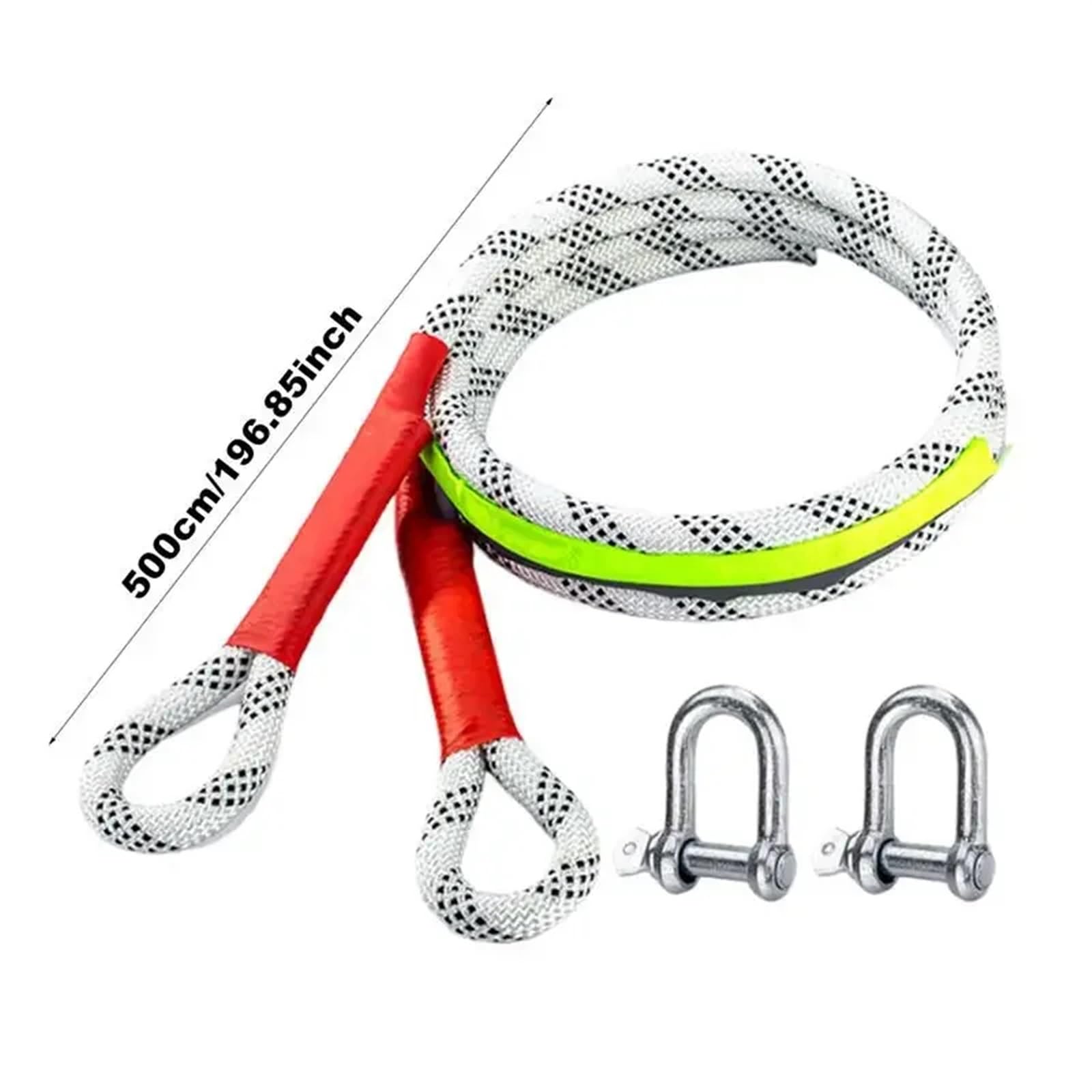 Cuerda de Tracción Correa de remolque de alta resistencia, gran elongación, cuerda de remolque de alta resistencia, cuerdas de recuperación profesionales for arena, nieve, zanjas, pantanos y terrenos