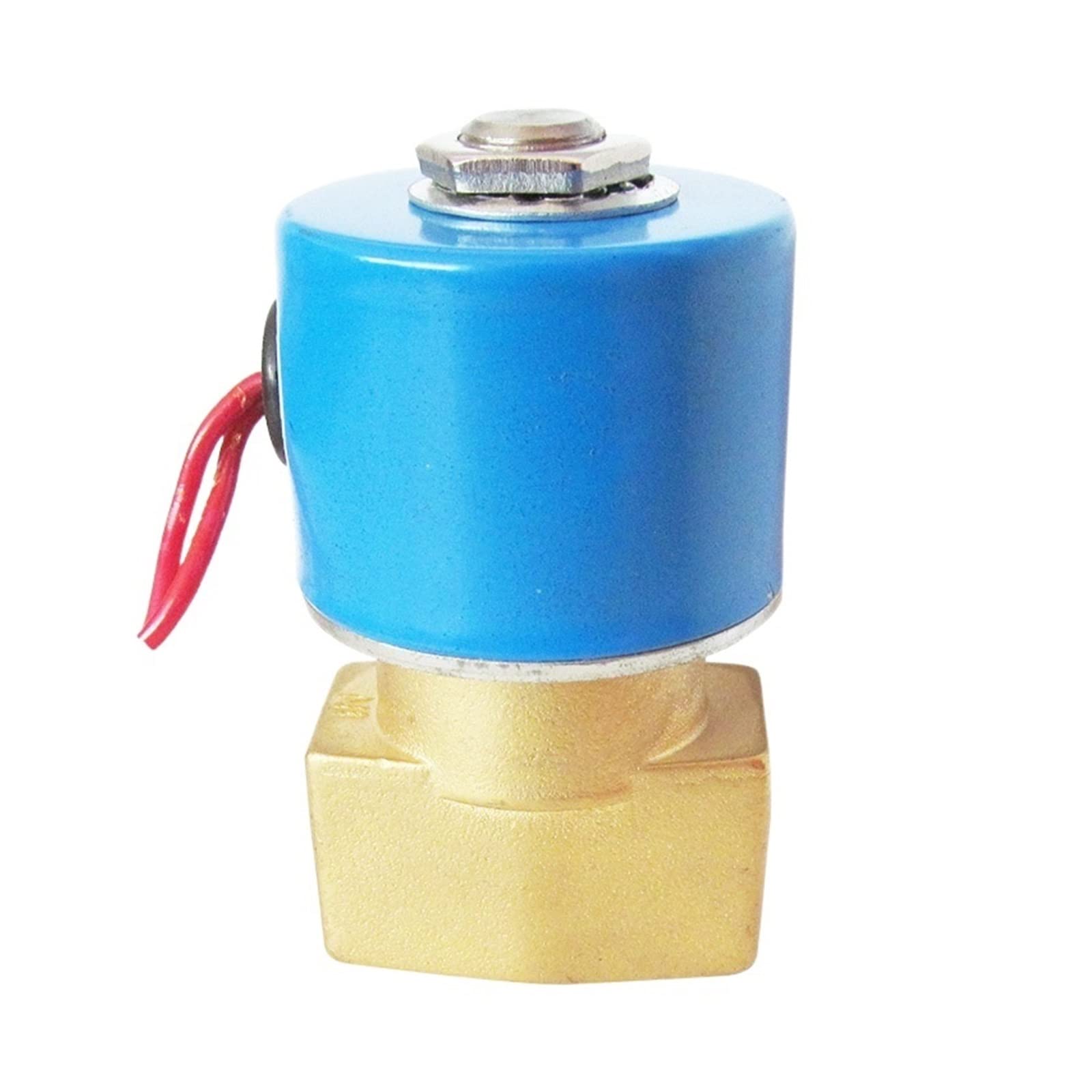 QRUYHBAJU Withstand high Pressure and Temperature Extremes 2/2 Way 1/4" Direct Acting Brass Material Solenoid Valve for Water(12vdc)