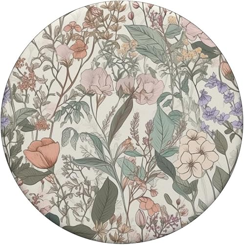 Miniatura 3 de PopSockets PopGrip estándar con diseño floral de flores pastel