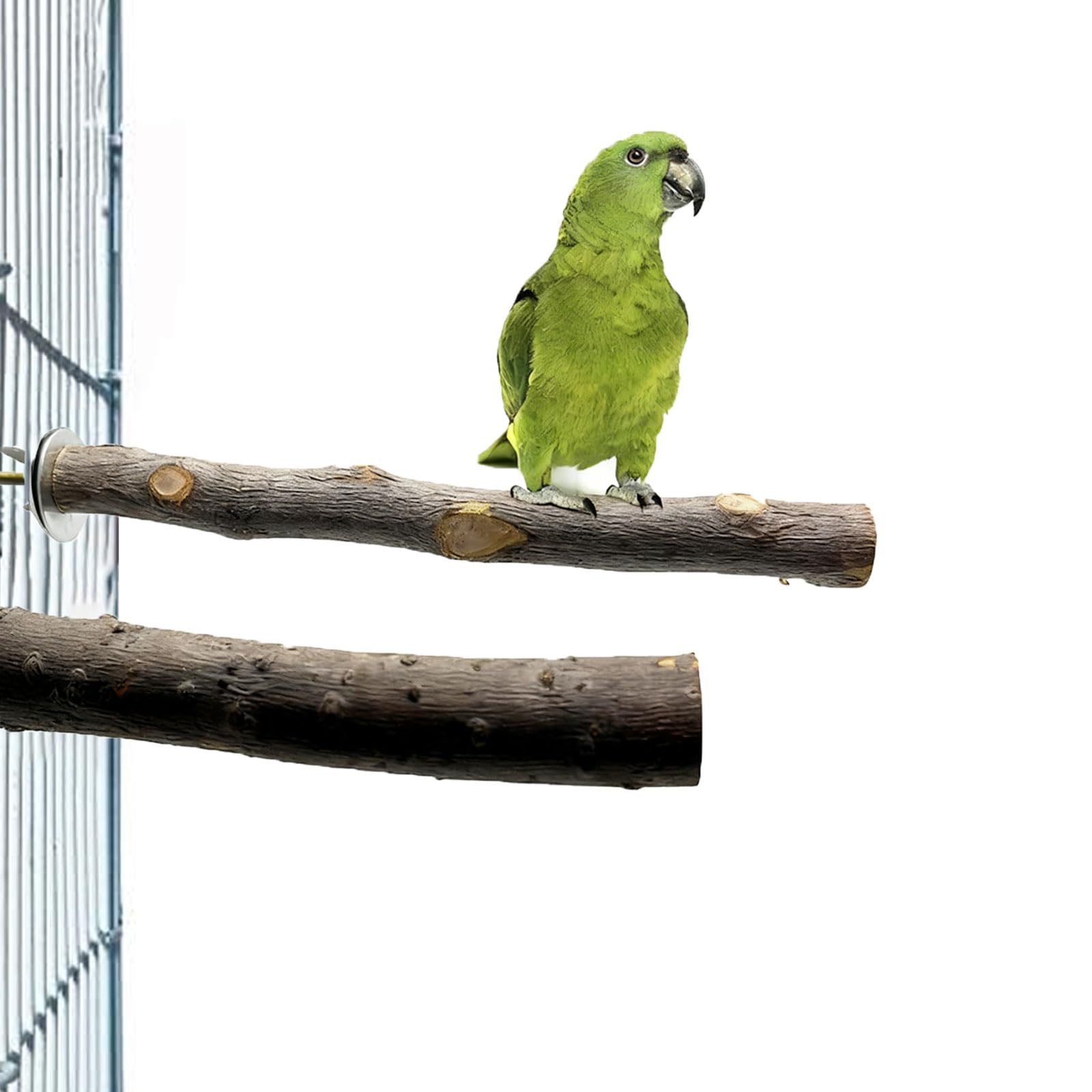 Ginhkok 鳥 止まり木 I型 止まり台 爪を磨くりんごの木 噛むおもちゃ 自然りんごの木 ケージアクセサリー 取り付け簡単 鳥休み場所 オウムスタンド 鳥用品 小さなペット用品 2本セット