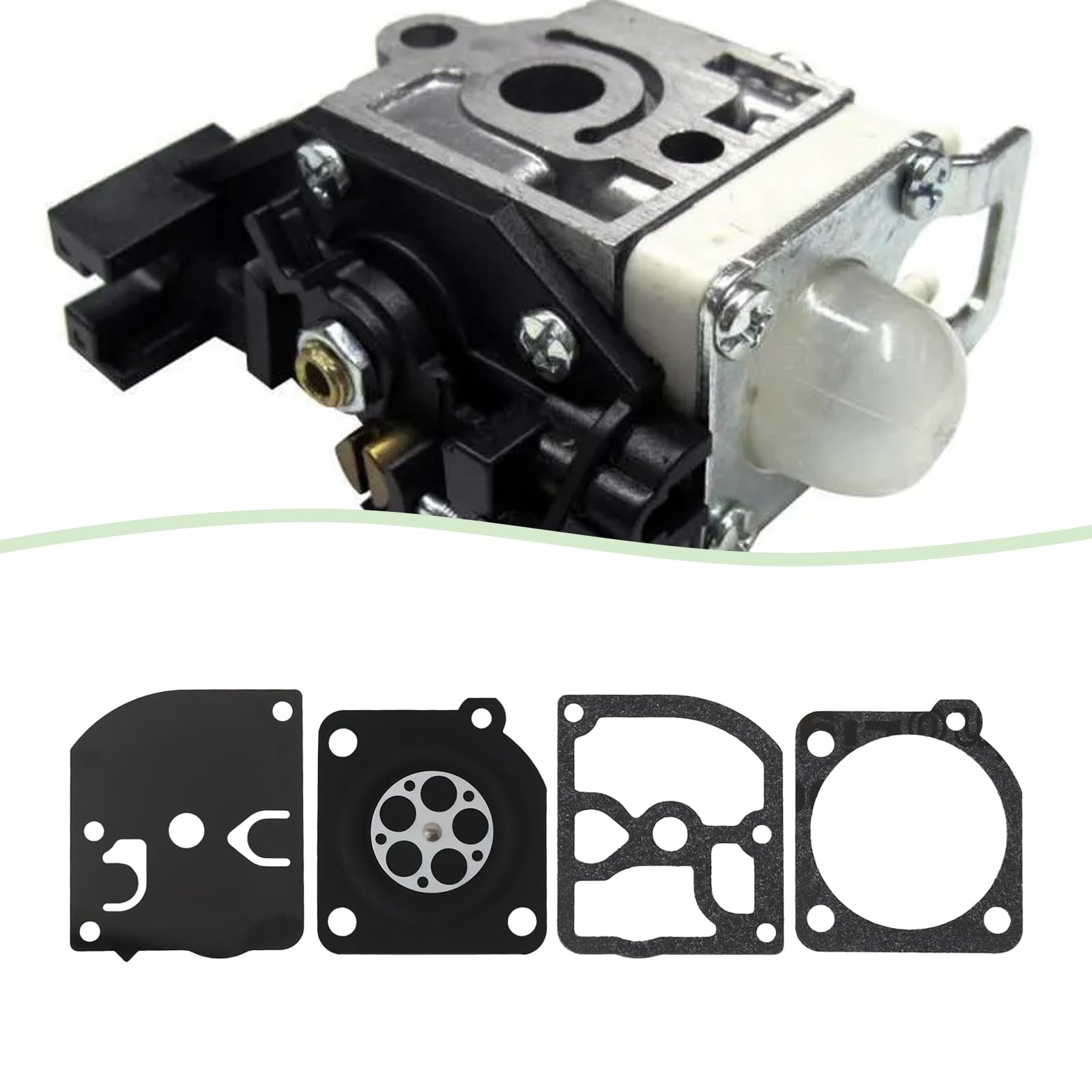 YINETTECH 2 Sets of Carburetor Diaphragm Repair Kit 036153100 Compatible with ZAMA RB-72 Dolmar PS-34 PS-36 PS-41 PS-45 Carburetor - Image 4