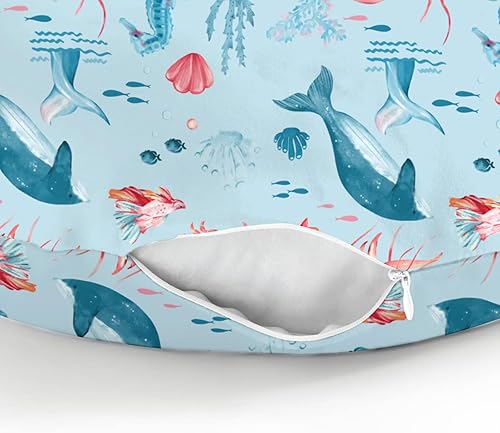 Miniatura 8 de Lindas fundas de almohada de lactancia de animales marinos para niño y niña, tortuga, ballena, medusa, caballo marino, funda de almohada para