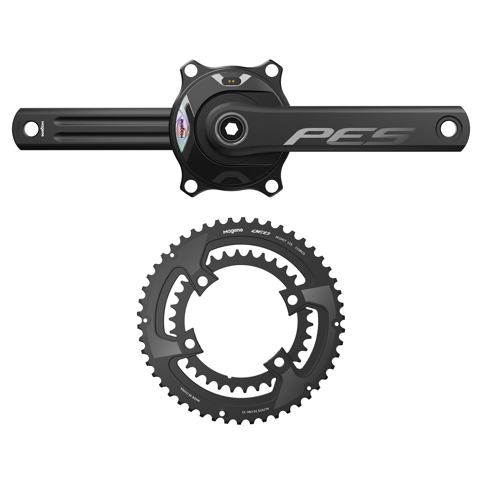 Amazon.com : Magene 165mm Power Meter Crankset and QED 53/39