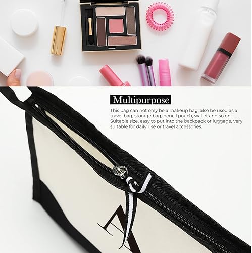 Miniatura 4 de Bolsa de cosméticos con monograma de regalo para mujeres, para boda, dama de honor, bolsa de maquillaje, viajes, playas, regalos de cumpleaños,