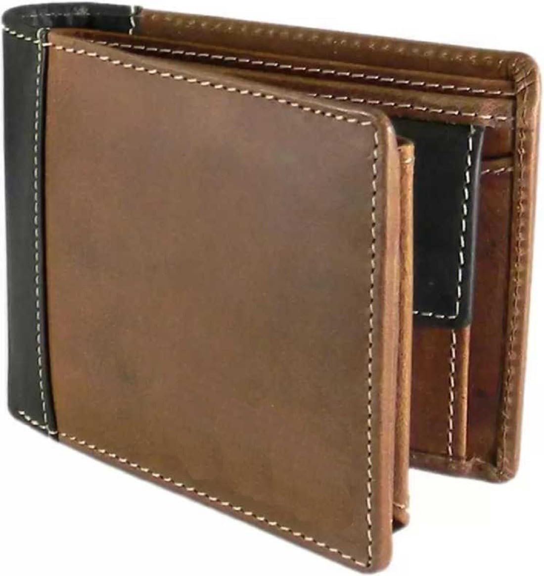 Men Brown, Black Genuine Leather Wallet (9 Card Slots)_6-picture-43