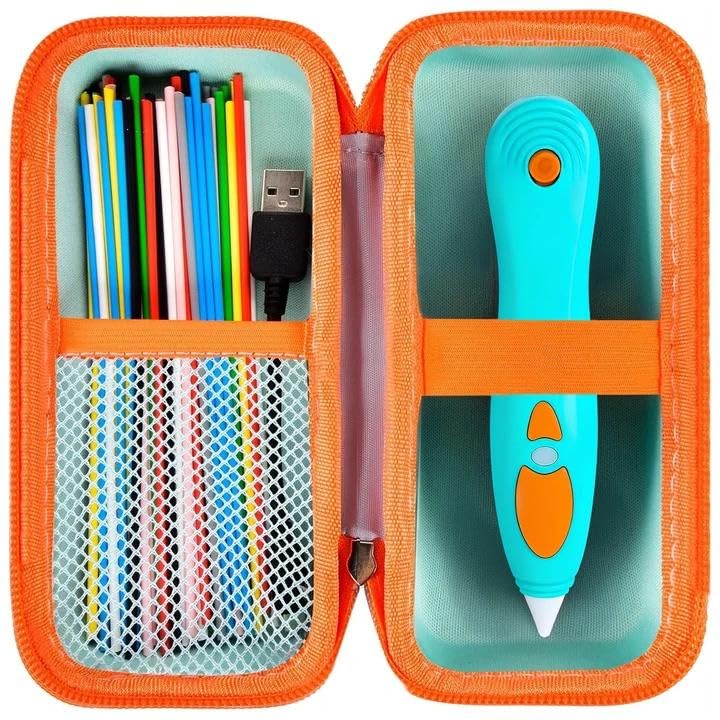 GWCASE Case Compatible with 3Doodler Start+ Essentials for 3D Pen Set for Kids, Storage Organizer Carrying Holder Fit for Printing Pens, Plastic Refill Blister, Micro-USB Charger (Box Only)