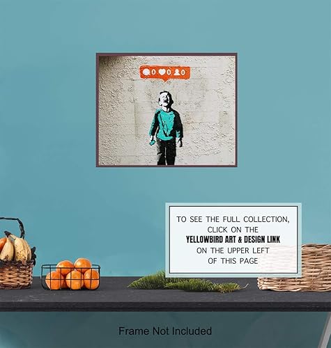 Miniatura 6 de Banksy Crying Child Graffiti 8x10 Wall Decor Picture - Modern Art Decoration Poster for Home, Apartment, Office, Dorm, Living Room, Bedroom,