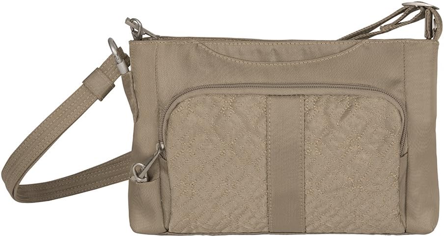 Travelon Anti-Theft Signature E/w Slim Bag, Champagne, One Size