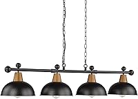 Vista 1 de FEMILA 4FG60-4LP BK - Luces de mesa de billar de 4 luces para mesa de 7 pies/8 pies, lámpara de mesa de billar moderna de 48 pulgadas, lámpara