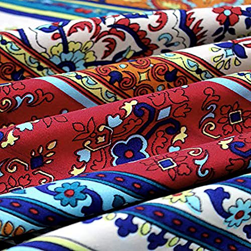 Boho Bedding Set Queen Size Bohemian Stripe Duvet Cover 3 Pcs Hippie Colorful Comforter Cover Retro Indian Christmas Quilt Cover, 1 Duvet Cover + 2 Pillow Shams #TOP3