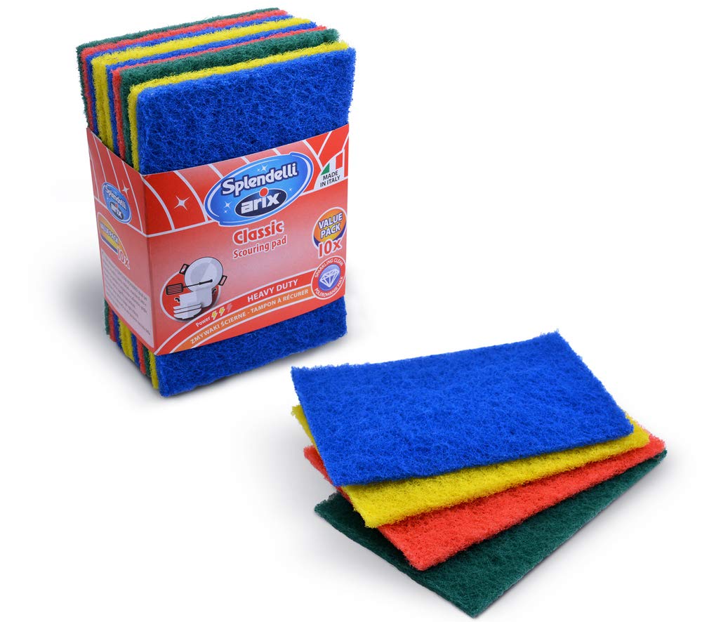 ARIX Splendelli Classic Colorful Scouring Pad - 10PCS: Vibrant and Effective Cleaning Solution