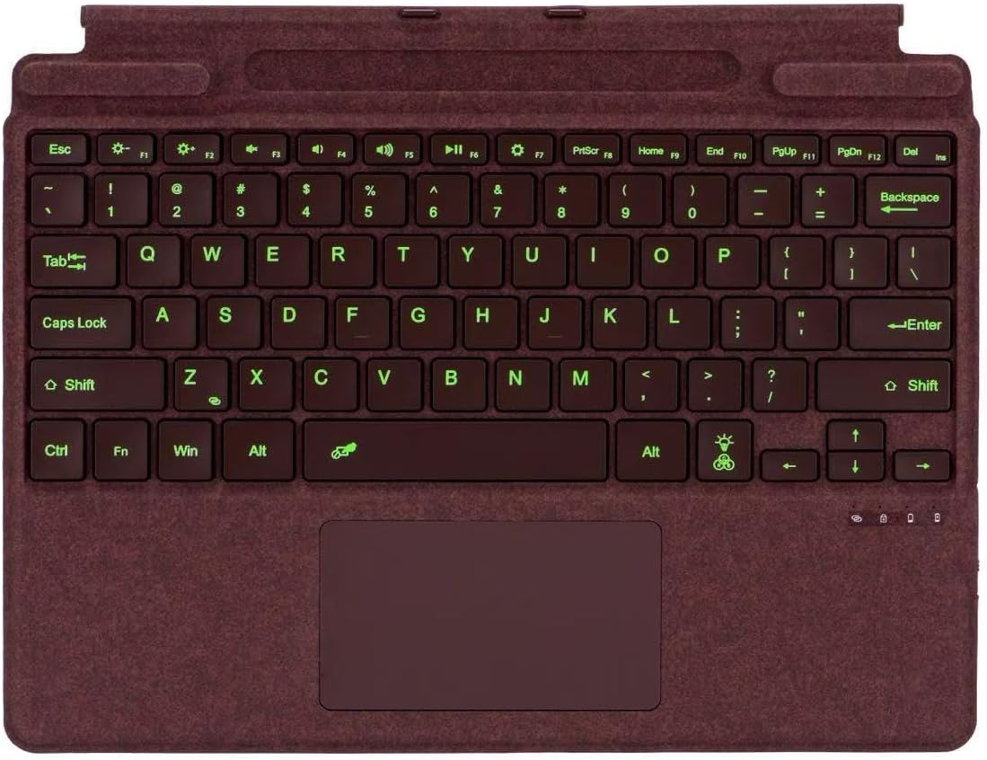 Type Cover for Microsoft Surface Pro 13 inch, Compatible with Surface Pro 13"(11th Edition) / Pro 11 / Pro 10 / Pro 9 / Pro 8 / Pro X, Portable Slim Bluetooch Keyboard with Touchpad, Pen Holder