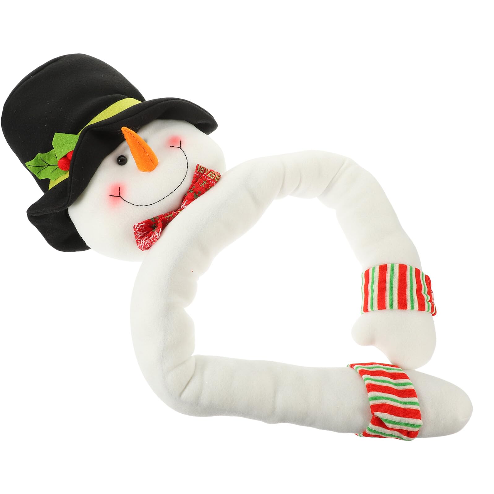 Adorno Punta del Árbol de Navidad de Peluche Diseño de Papá Noel y Muñeco de Nieve 1 Pieza Decoración Navideña para Copa del Árbol Uso en Hogar Tiendas y Oficinas